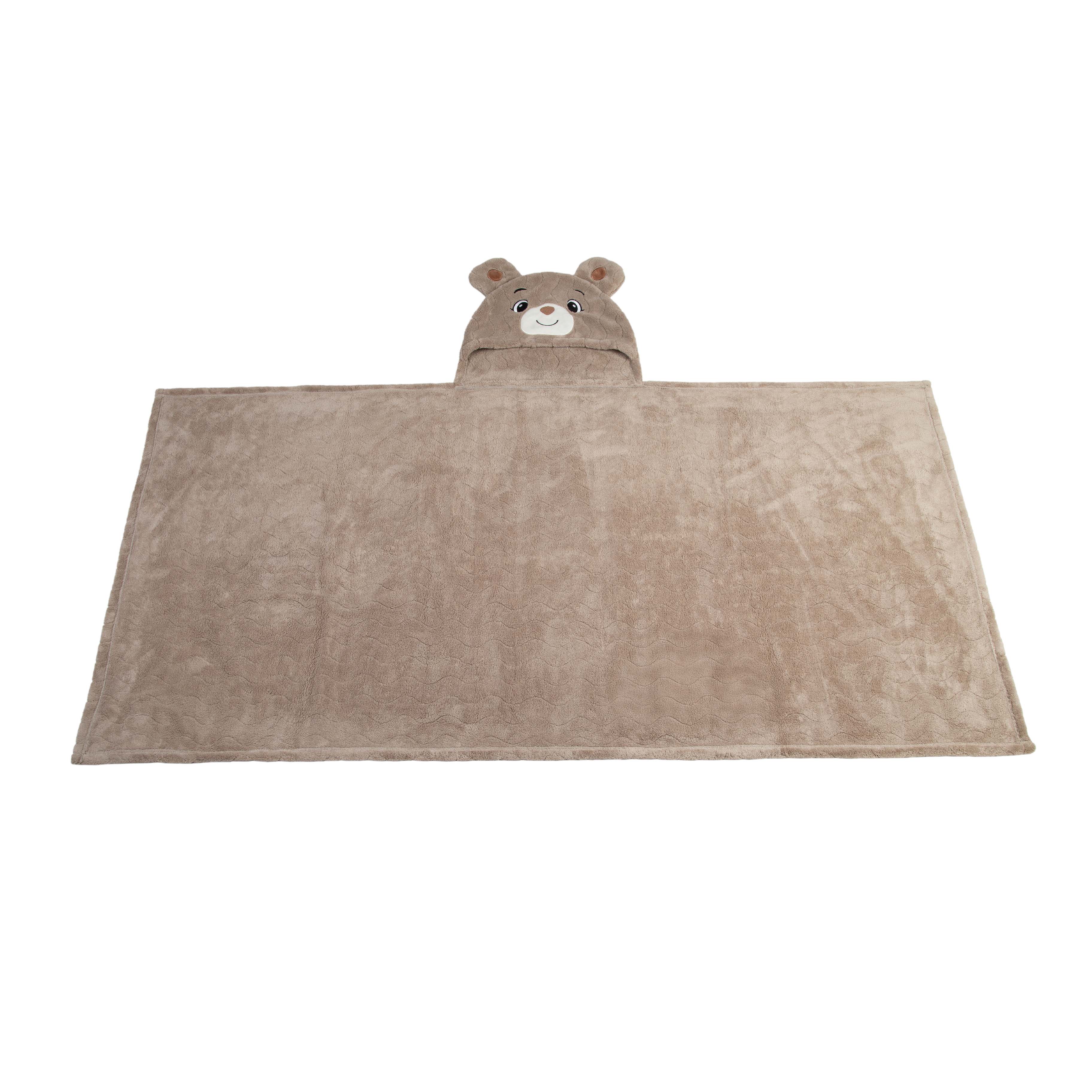 Imagen 3 de 4 de Toalla Con Capucha 70x140cm Oso Vison
