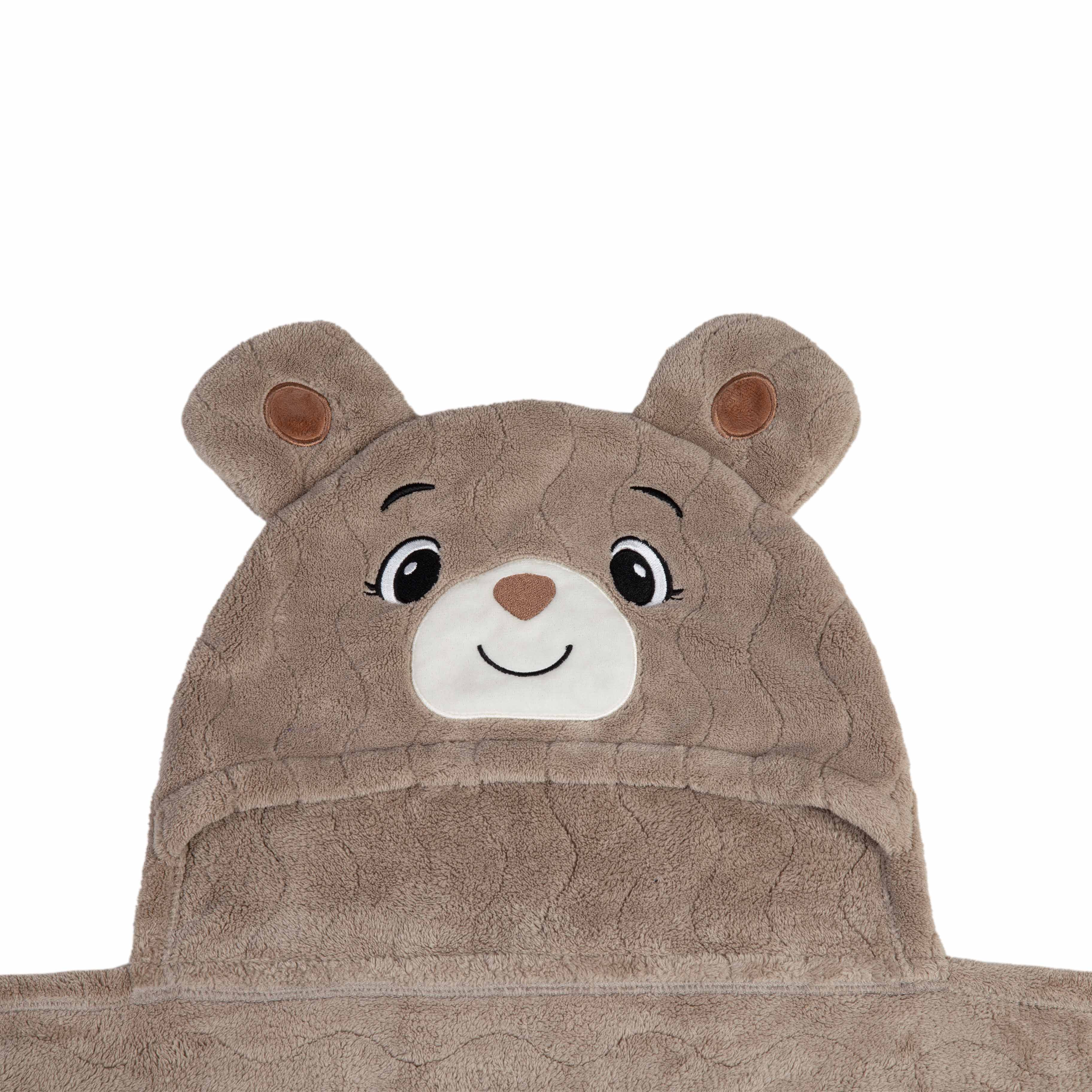 Imagen 4 de 4 de Toalla Con Capucha 70x140cm Oso Vison