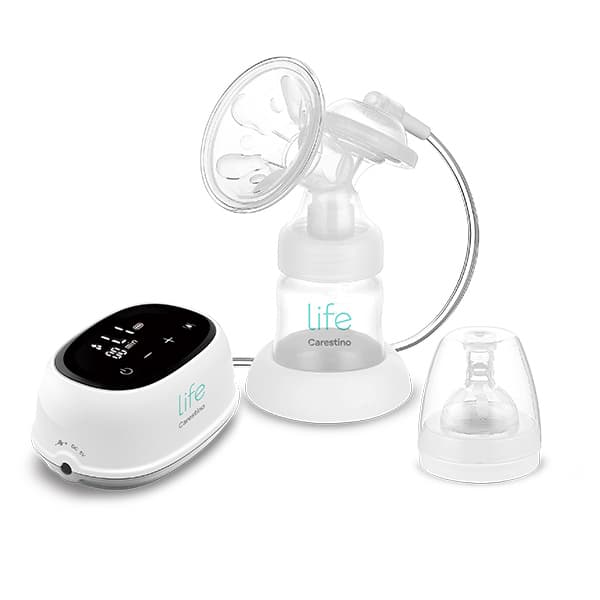 Extractor de Leche Eléctrico con Mamadera Gris