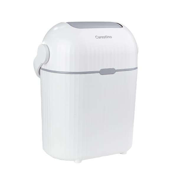 Cesto para desecho de pañales 9 litros Blanco con Gris